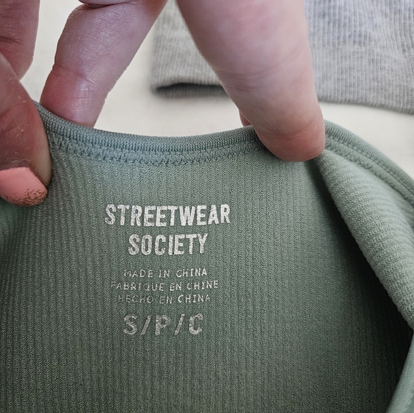 Ribbed Sports Bra Tank Top SZ S - Picture 3 of 4